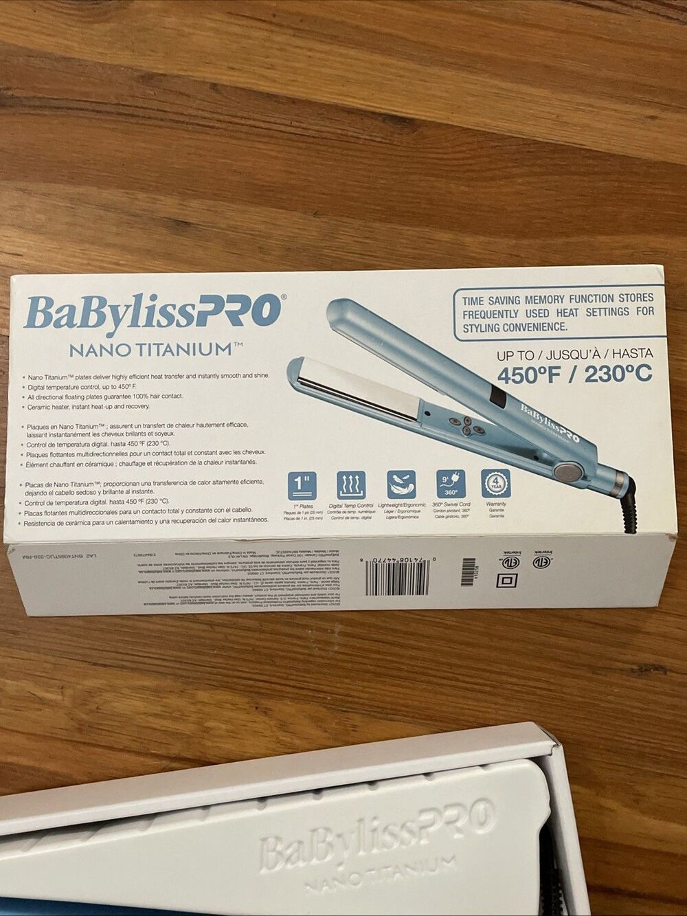 BaBylissPRO Nano Titanium 1” Digital Flat Iron Hair Straightener Blue BNT4095TUC - Picture 11 of 13